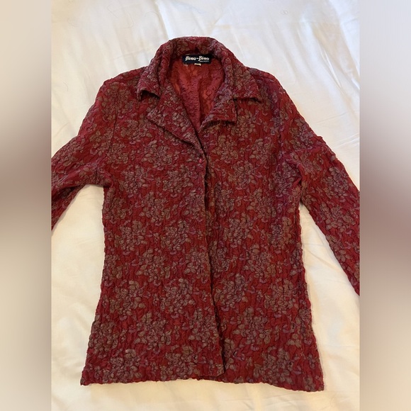 Bisou Bisou bubble shirt vintage 90s - small red print - Picture 1 of 6